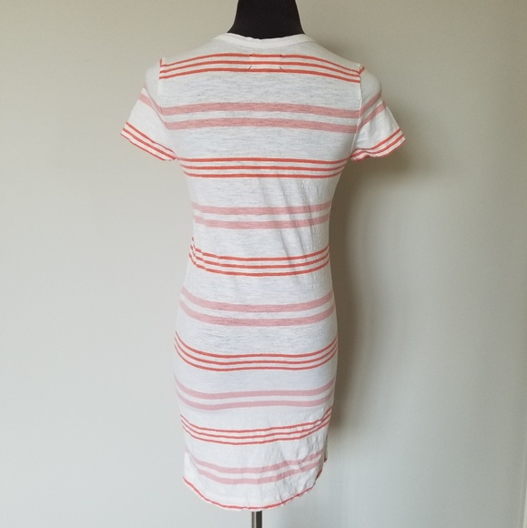 Lou and Grey Pastel Striped T-shirt Dress XS - Picture 2 of 5